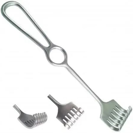 Ретрактор-гачок Кохера-Фолькмана, тупий, 220 мм, 6 зубці Bio Tules Impex BTS-22-198.2